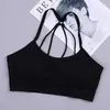 Camisoles Tanks Sexig tank top med inbyggd bh kvinnor sportkorsett för gym kvinnlig pad sportkläder yoga push up bralette