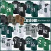 Groothandel Custom 1 Jalen Hurts 26 Saquon Barkley Football Jersey 11 AJ Brown 6 Devonta Smith 0 Dandre Swift Haason Reddick Fletcher Cox Jalen Carter Darius Slay Jr Bran