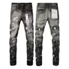 Biker à moto millées de concepteur pour hommes en jean pourpre pour hommes Rinsing Making Hip Hop Womens Street Fashion Black Pants 253