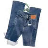 Voorste gesplitste micro wijd uitlopende jeans Koreaanse versie nieuwe kleine hoge taille strakke elastische elastische rechte buisvloer vegen flare broek voor damesjeans