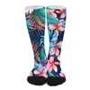 Calze da donna Calze floreali tropicali primaverili fiori della giungla profonda Kawaii traspiranti personalizzate da arrampicata antiscivolo