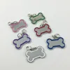 30 pcs lot Creative cute Stainless Steel Bone Shaped DIY Dog Pendants Card Tags For Personalized Collars Pet Accessories290J