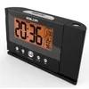 BALDR LCD Digital Display inomhus temperatur Tid Klocka Backljus Väggtak Projektion Snooze Alarmklocka med Adaptor237x