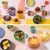 Contenitore per alimenti in silicone con coperchi Scatole Bento riutilizzabili ermetiche per pranzo per adulti Contenitore per snack da campeggio per bambini 240219