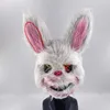 Designer Masks LED GLOWENDE COSPLAY Bloody konijnenmasker Halloween Scary Killer Bunny Hoofddeksel Carnaval Masquerade Dance Horror Costume Props