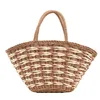 24 Women s Versatile Daily and Casual Handmade Woven Handbag with One Shoulder Large Capacity 240312