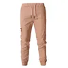 Herrenhose Jogginghose Hose Lässige Farbe Mode Sport Lose Kordelzug Bandage Power