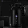 Bouteilles d'eau Car Smart Heating Kettle 1300 ml Bouillure Cup 12V / 24V Contrôle de la température LCD Affichage 304 ACIER INOXEUX POUR VOYAGE VÉHICULE