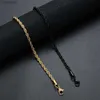 Bracelet en acier inoxydable 316L avec perles, prix de gros, doré, noir, chaîne torsadée, pour hommes et femmes, cadeau à la mode, bijoux L24213