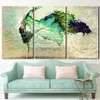 Schilderijen Wall Art Posters Modulaire Frame HD Gedrukte Foto's 3 Stuks Home Decor Groene Ballerina Meisje Vlinder Dansen Canvas178j