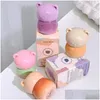 Brillant à lèvres Cosmétiques coréens Rose Violet Chubby Bear Glaze Eau Light Rouge à lèvres Citrouille Veet Outil de maquillage liquide Drop Livraison Santé Bea Othsr