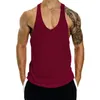 Mens Cotton Tank Tops Captain Shirt Gym Fitness Vest ärmlös manlig casual bodybuilding Sport Man Workout kläder 240304