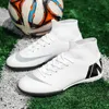 Mens Soccer Cleats High Ankle Football Shoes Long Spikes Outdoor Traing Boots For Men Women 240228