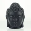 Hela keramisk oljebrännare Buddha Head Oil Station Black and Whitetemple Home166b