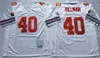 Retro Football 40 Pat Tillman Jersey Men 75 -årsjubileum Vintage All sömd röd svart vit färg för sportfans andas Pure Cotton High Men till försäljning uniform