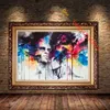 Para graffiti zdjęcie świetny prezent dla miłości Premium Art Print HD Canvas wydrukuje sztukę ścienną dla domu dekorunframe240u