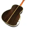 Chitarra acustica in vero abalone con dita nere a 6 corde con stampo 0045 da 40 pollici