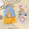 Children's Vest Summer Pure Cotton New Girls' Shorts, Baby Korean Version, Boys' Sleeveless Set, Children's Clothing