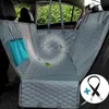 Widok fotelika z samochodem dla psa Wodoodporna wodoodporna qet Carrier Tylne tylne siedzenie kieszenie i ochraniacz poduszki hamakowej z zamkiem błyskawicznym322v