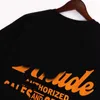 Летняя новая коллекция Rhude 2023, оранжевая футболка с буквенным принтом, простая и элегантная свободная мужская и женская футболка с короткими рукавами