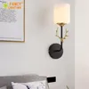 E27 LED -bulbmodern inomhusväggslampa Antler Led Wall Light Black Golden Glass Light Fixture For Bedroom Living Room2645