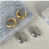 Stud Hoop Huggie Letter Design Ohrringe Kreis Einfacher neuer Mode Stud Womens Hoop Ohrring für Frau Hochqualität 2 Farbgeschenk