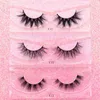 Visofree 3D Nertsen Wimpers 10 pairslot Valse Wimpers Piekerige Luxe Herbruikbare Fluttery Fake 16mm Make-Up 240311