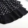 Women's Shorts Polka Dot Summer Shorts Black Skirt Waisted Shorts Wide Leg Short Mujer ldd240312