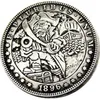 HB45 Hobo Morgan Dollar crâne zombie squelette copie pièces de monnaie en laiton artisanat ornements décoration de la maison accessoires 2714