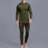 Men's Tracksuits Fall Spring Sports Tracksuit Casual Men Suit Winter Thermal Underwear Set Round Neck Long Sleeve Pajamas With Slim Fit