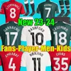 Fans Tops MOUNT voetbalshirts B. HOJLUND 2024 AMRABAT EVANS REGUILON voetbaltenue shirt kinderen sets sokken uniformH240312