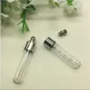 SCREW CAP tube 35 6mm glass vial pendant crystal Glass Perfume Locket rice vial Screw cap Necklace charm fill bottle1232v