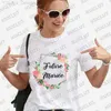 Damen-T-Shirt, Blumenkrone, Team, zukünftige Braut, T-Shirt, Junggesellenabschied, Frauen, Evjf, T-Shirt, französisches Mädchen, Hochzeit, Blumenkrone, Y2k, Grafik-Tops, L24312, L24312