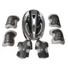 7st Boys Girls Roller Skating Lätt andas praktiska handledsvakter Skyddsutrustning Set Skate Cycling Safety Helm 240227