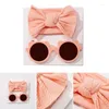 Haarschmuck N80C Bögen für Baby Mädchen Runde Rahmen Sonnenbrille Kinder Seaside PO Stirnband