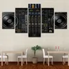 Imagem modular decoração de casa pinturas em tela moderna 5 peças música dj console instrumento misturador cartaz para sala estar parede art2048