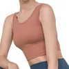 BRAS Sports Bra Yoga Brassiere Workout Gym Fitness Kvinnor Sömlös Högpåverkan POLDED underkläder Vest Wireless Tube Top