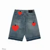 Jeans 2023 Ontwerpers Heren Shorts Man Vrouw Chroom Zomer Hart Sanskriet Kruispatroon Casual Broek Afdrukken Hardlopen Sport Kort ChromeeX1IV