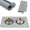 Waterdichte huisdiervoermat Siliconen hond puppykom Pad Feed plaatsing Hondaccessoires Opvouwbaar2765