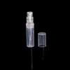 2 ml/2g tom klar plast mini parfymflaske dim spray prov penna contaier små parfymer atomizer sprayer injektionsbehållare qguvm fbeqi