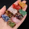 Natural Stone Carving 1 tum Howling Wolf Crafts Ornament Rose Quartz Crystal Healing Animal Home Decoration