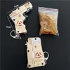 Gun Toys Keychain Rubber Toy Guns Foldable Metal Gun Gifts Mini Gun 240307