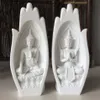 2 pièces mains sculptures bouddha statue moine figurine Tathagata inde moderne yoga nordique décor à la maison bureau décoration accessoires 2103208c