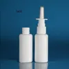 100pcs/lot 10ml、20ml、30ml、50mlの白い鼻スプレーボトル、プラスチック医療経口スプレーボトル、空の補充可能なアトマイザーボトルObxla