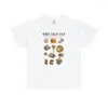 Women's T Shirts 2024 High Street Retro Alphabet Animated Fun Printed T-shirt For Women Y2k Harajuku Fashion Couple Casual Loose Shirt