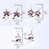 Boucles d'oreilles mignonnes en forme de champignon, pendentifs de samouraï, bijoux de dessin animé pour dames, goutte de nuage, accessoires cadeaux pour enfants, vente en gros