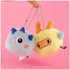 2024 Söt 8 cm Anime Expression 10 Style Plush Keychains Toy Geometry Monster Toys Unicorn Soft Dolls Pillow Kids Baby Gift Barn Bed R