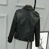 Korean Version of Slim PU Leather Jacket Womens Spring / Autumn Winter Motorcycle Leather Short Coat 240301