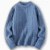 Pulls pour hommes Casual Couleur Solide Pull à manches longues Mens Knitwear Printemps Mode Twist Jacquard Tricot Jumper pour hommes à la mode