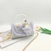 Enfants Mini sacs à main fourre-tout dessin animé mignon lapin sacs à bandoulière pour bébé filles pièce pochette Kawaii enfant en bas âge pochette cadeau 240305